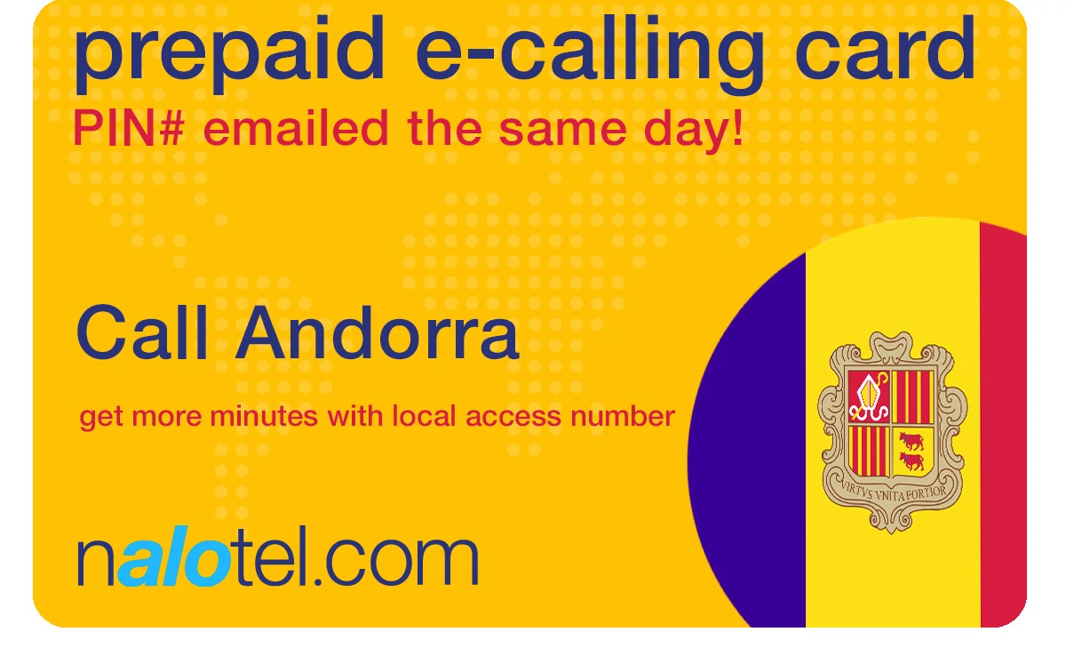 international phone card to andorra from USA & Canada