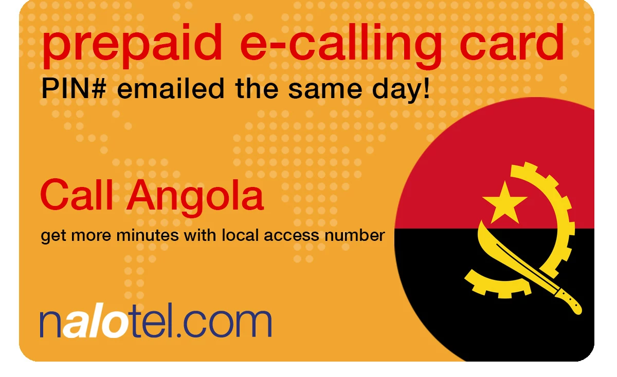 international phone card to angola from USA & Canada