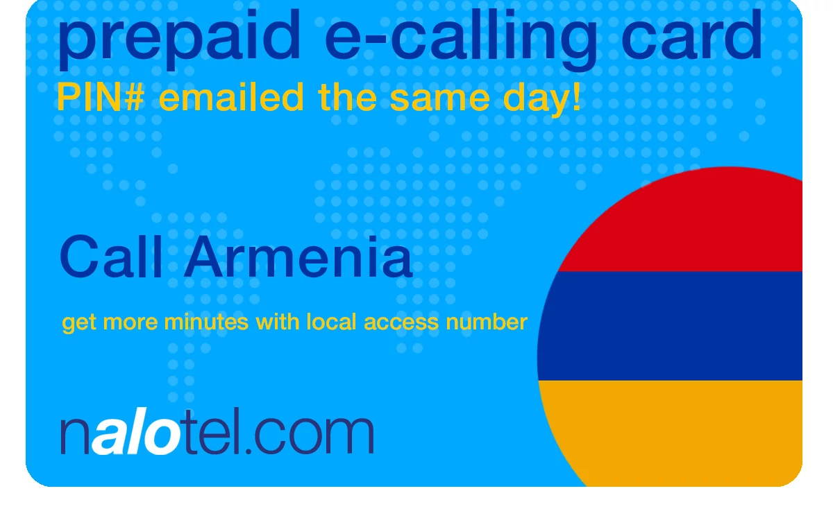international phone card to armenia from USA & Canada