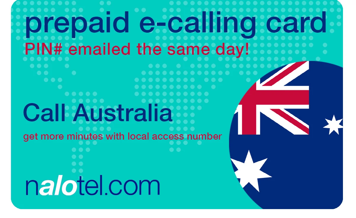 international phone card to australia from USA & Canada
