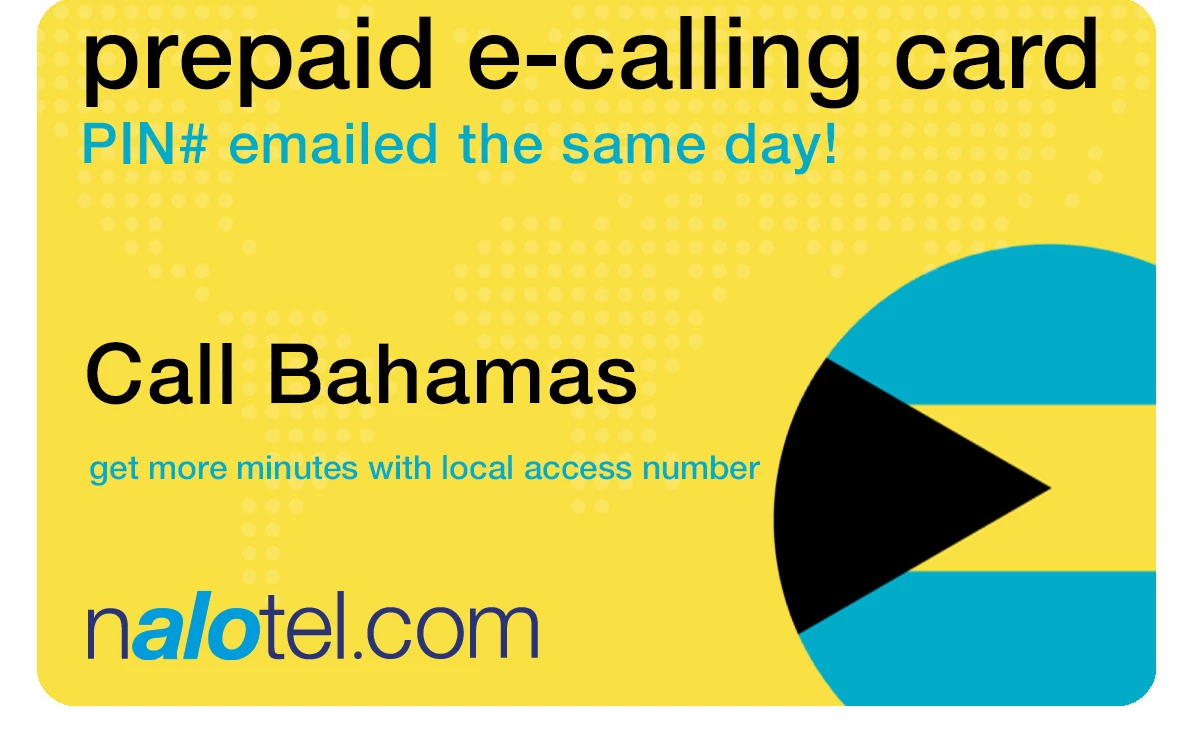 international phone card to bahamas from USA & Canada