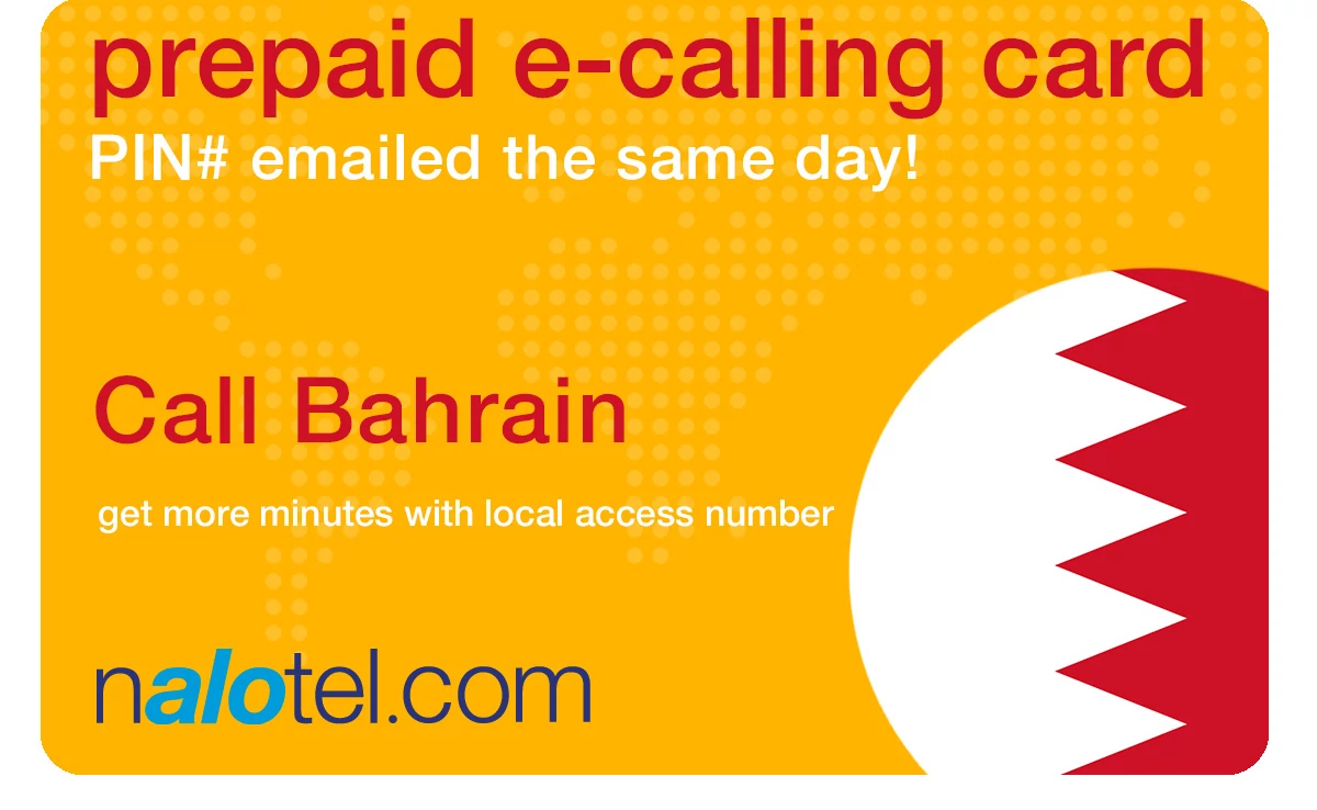 international phone card to bahrain from USA & Canada