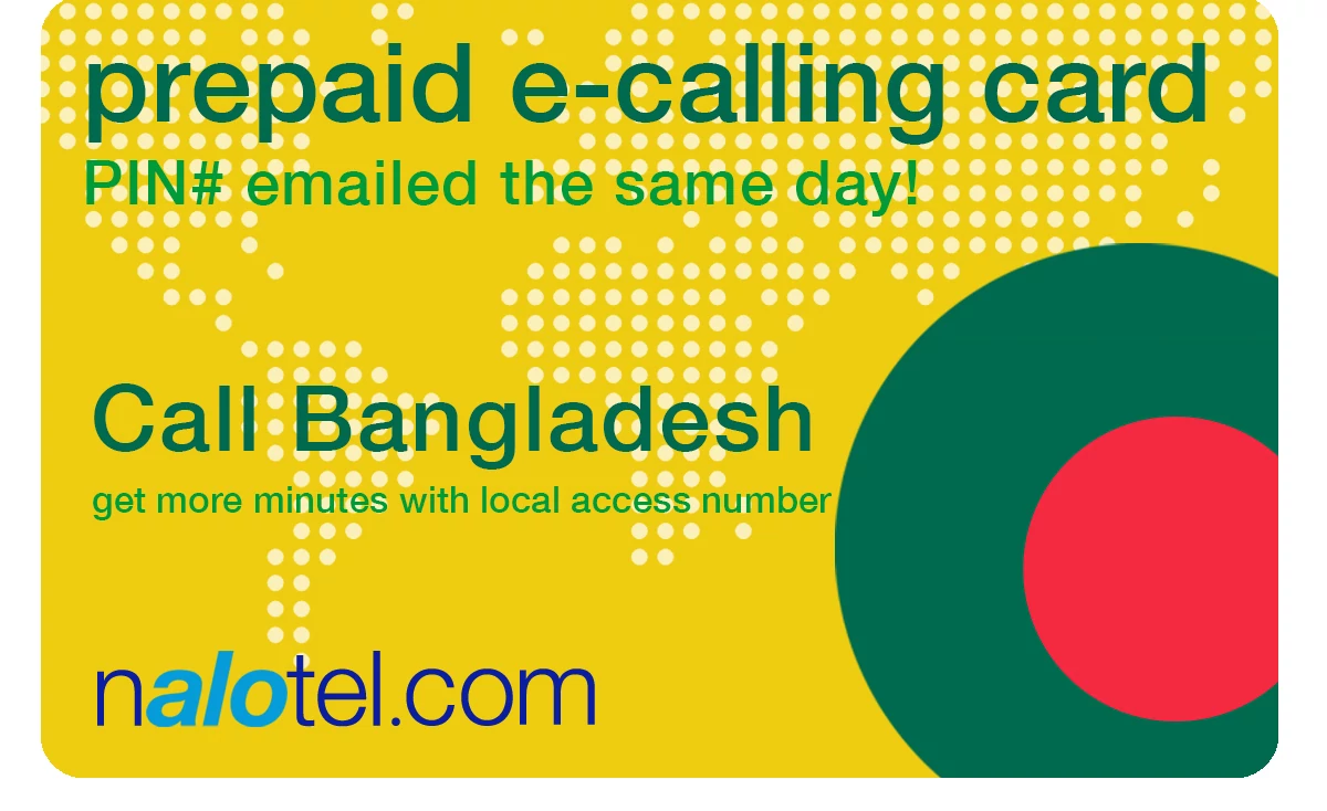 international phone card to bangladesh from USA & Canada