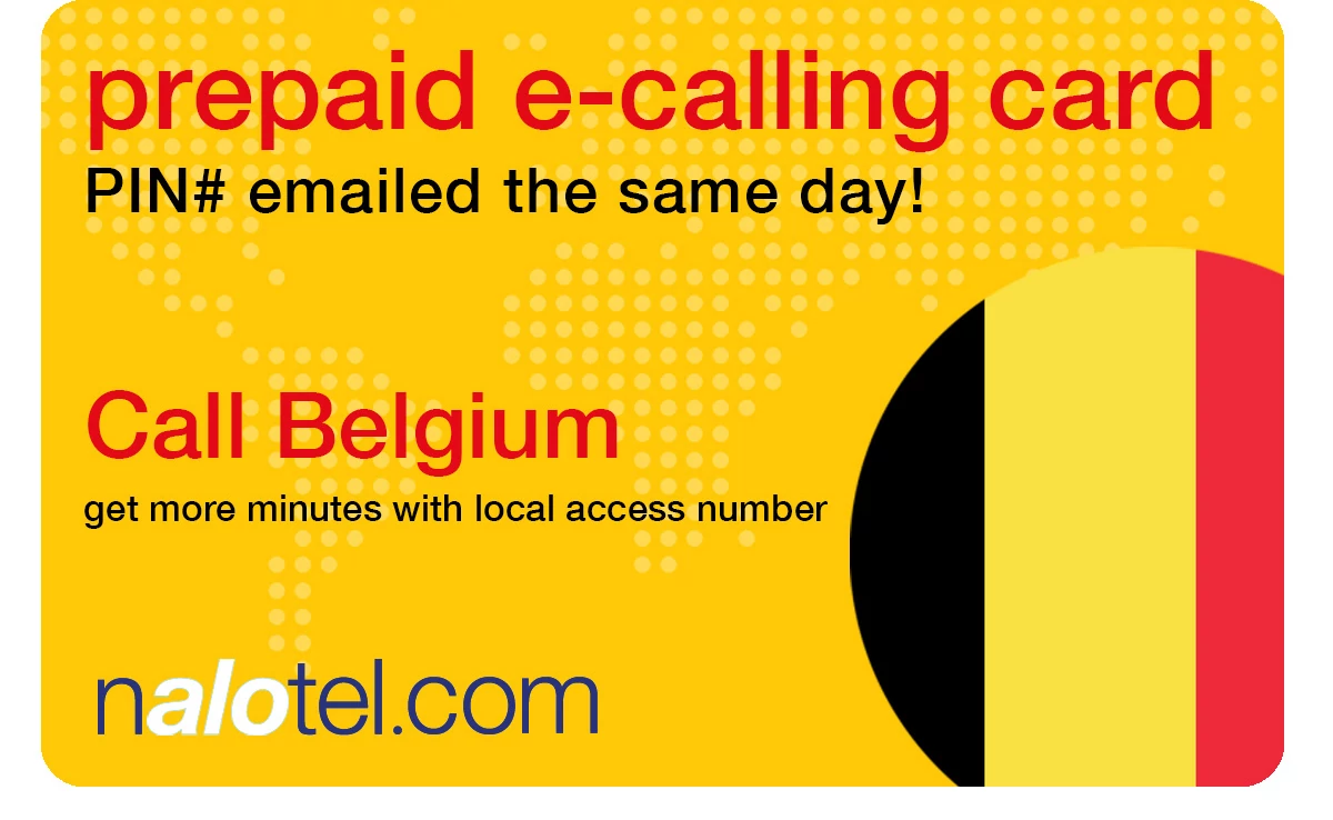 international phone card to belgium from USA & Canada