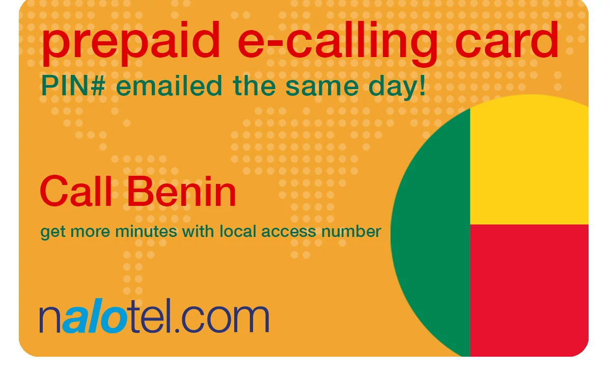 international phone card to benin from USA & Canada