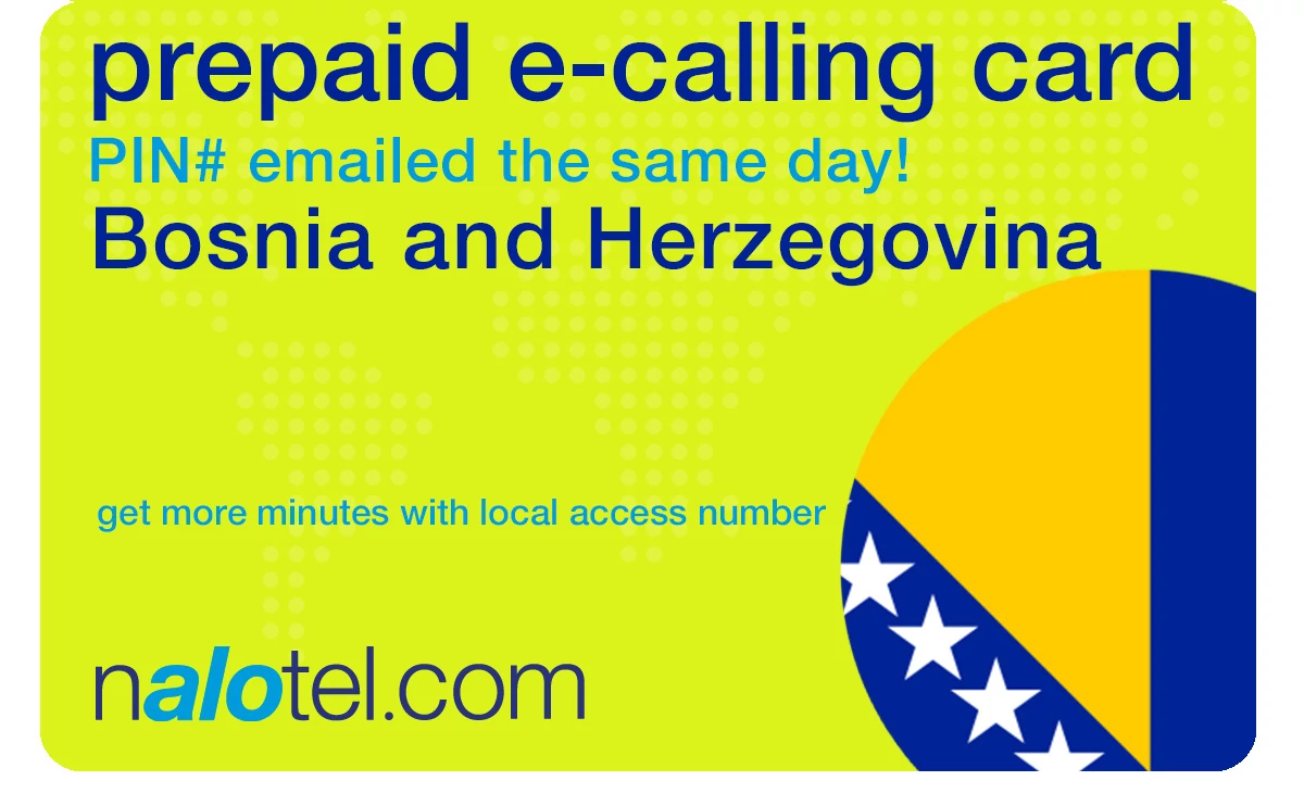 international phone card to bosnia from USA & Canada