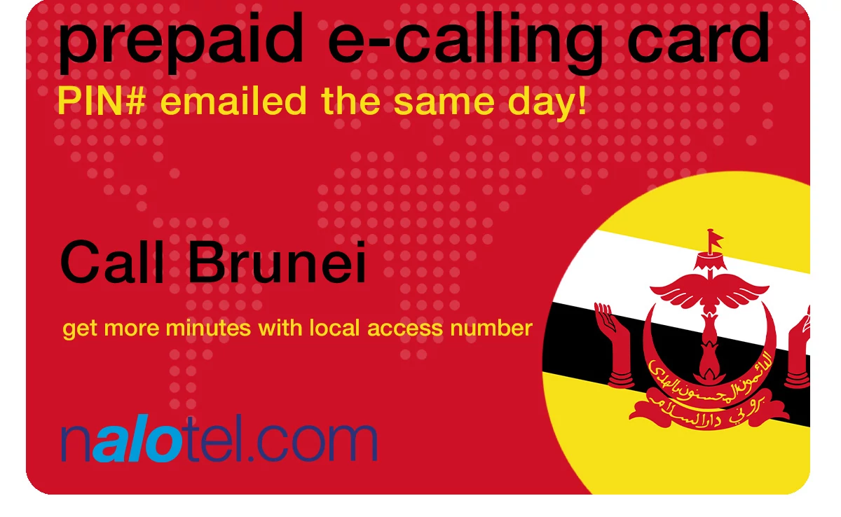 international phone card to brunei from USA & Canada