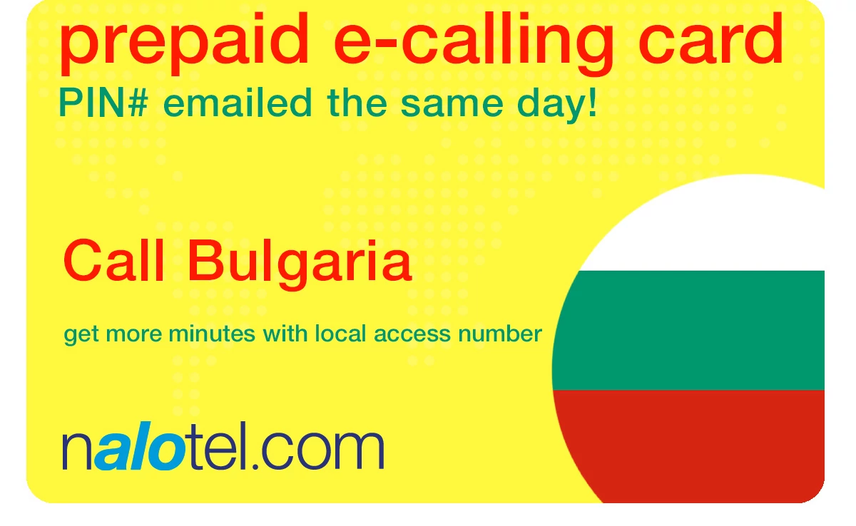 international phone card to bulgaria from USA & Canada
