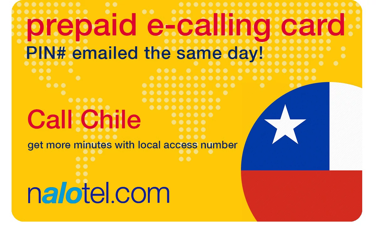 international phone card to chile from USA & Canada