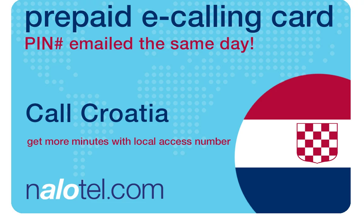 international phone card to croatia from USA & Canada