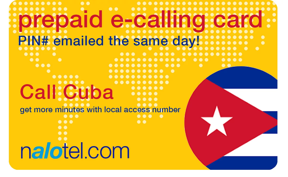 international phone card to cuba from USA & Canada