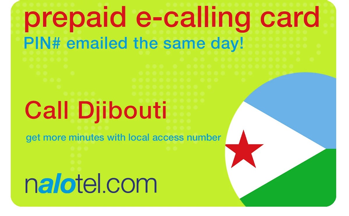 international phone card to djibouti from USA & Canada