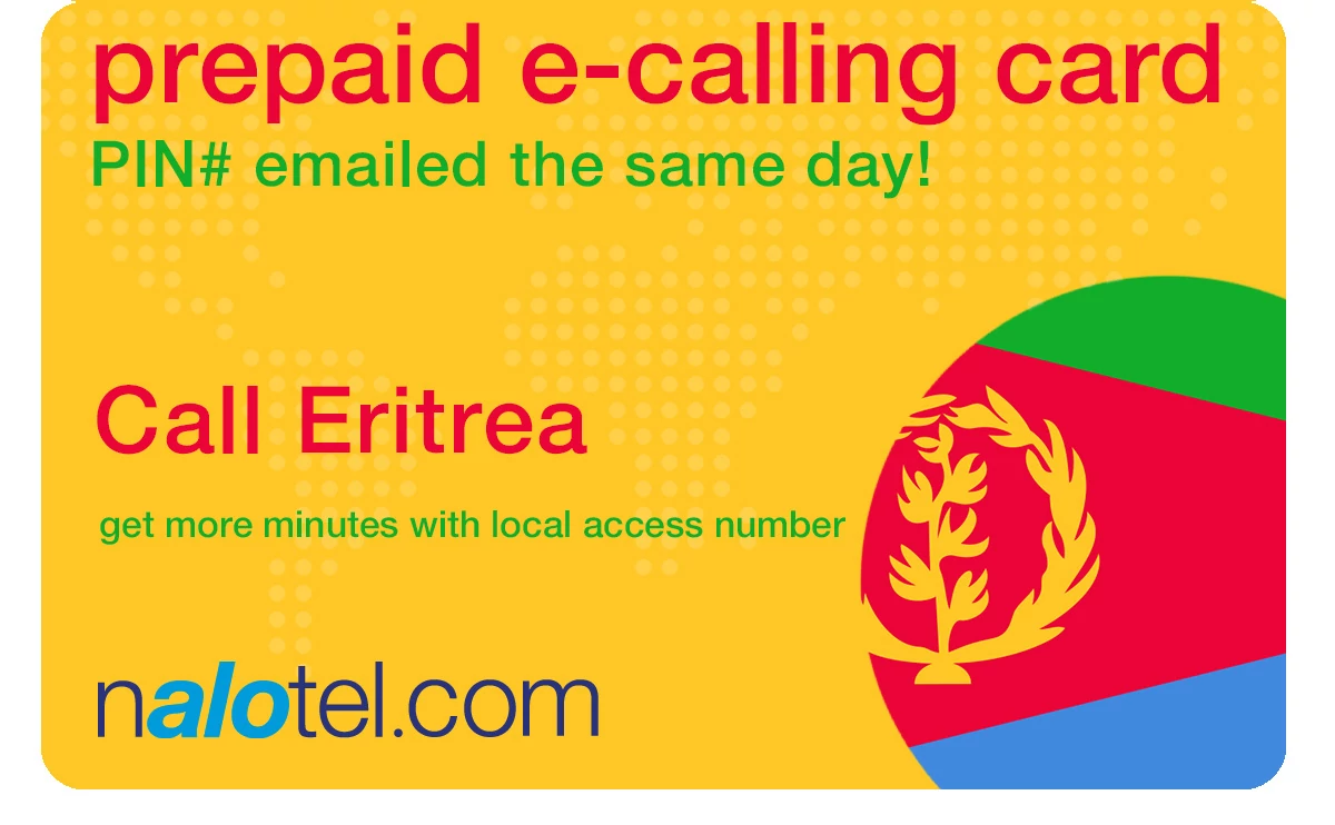 international phone card to eritrea from USA & Canada