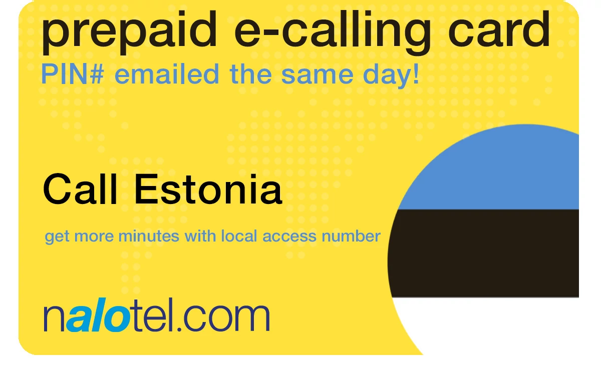 international phone card to estonia from USA & Canada