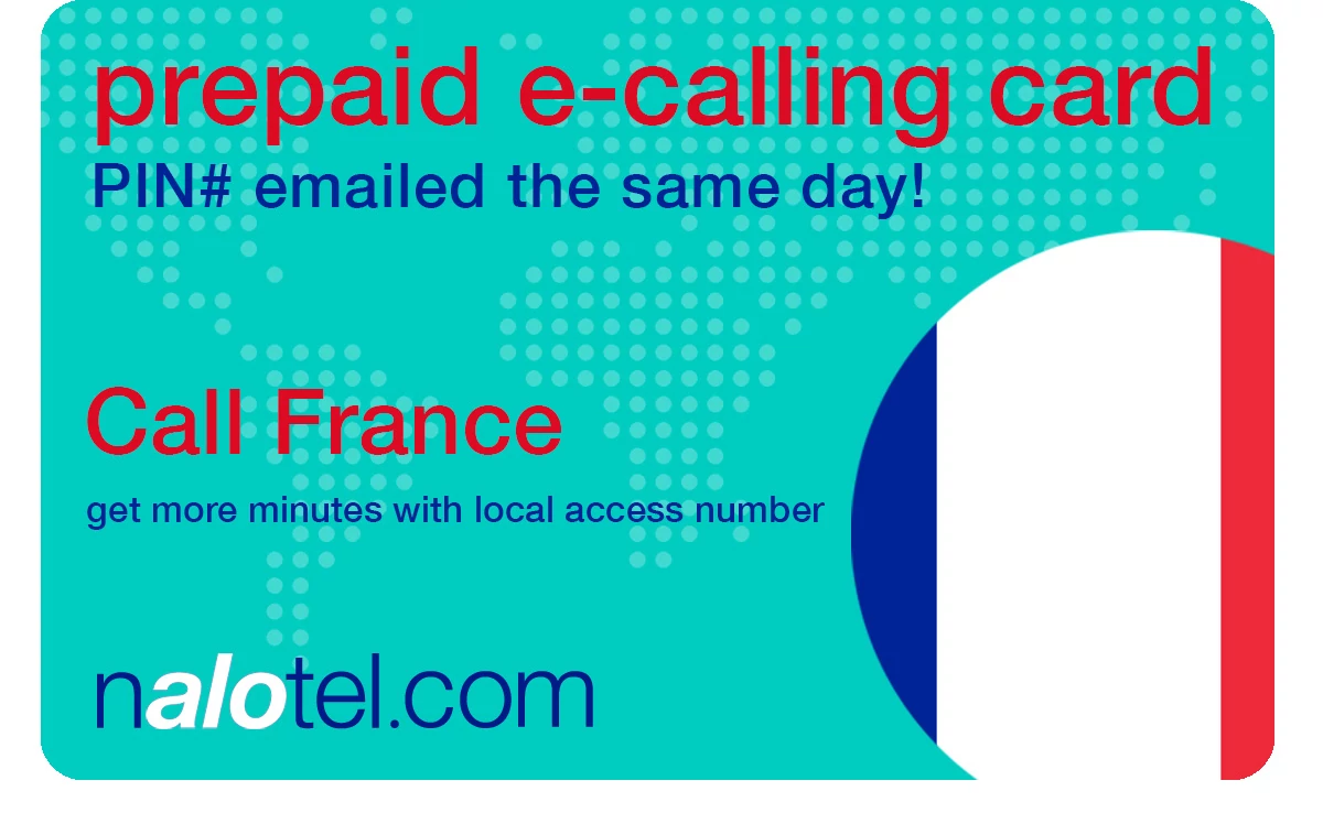 international phone card to france from USA & Canada
