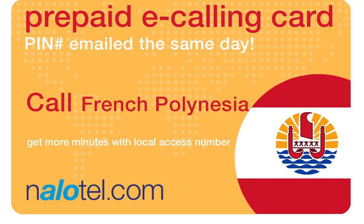 international phone card to french_polynesia from USA & Canada