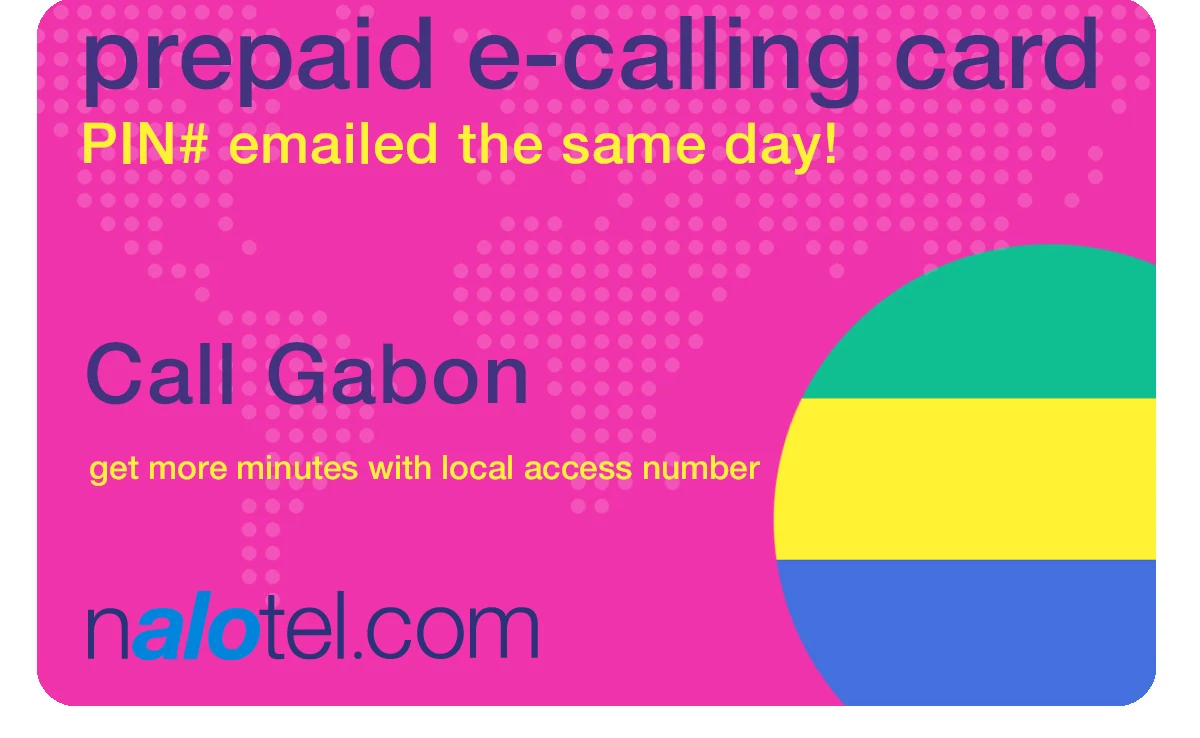 international phone card to gabon from USA & Canada