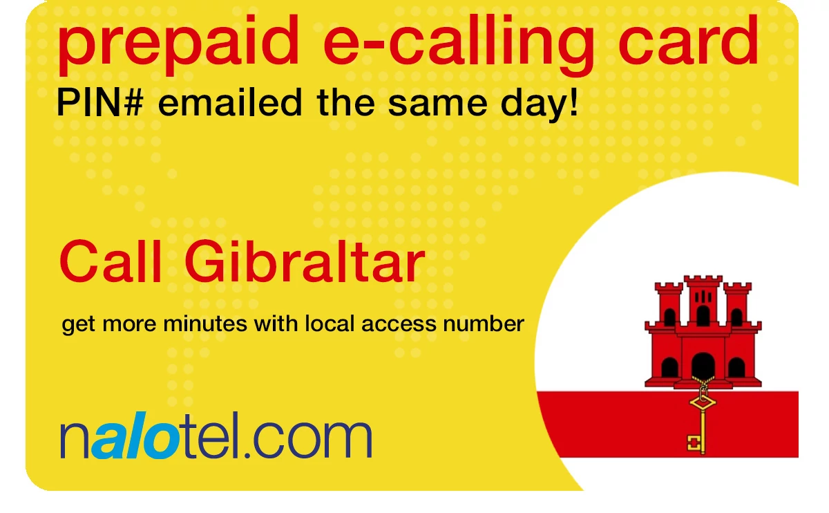 international phone card to gibraltar from USA & Canada