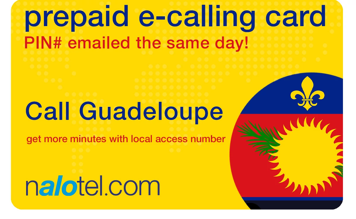 international phone card to guadeloupe from USA & Canada