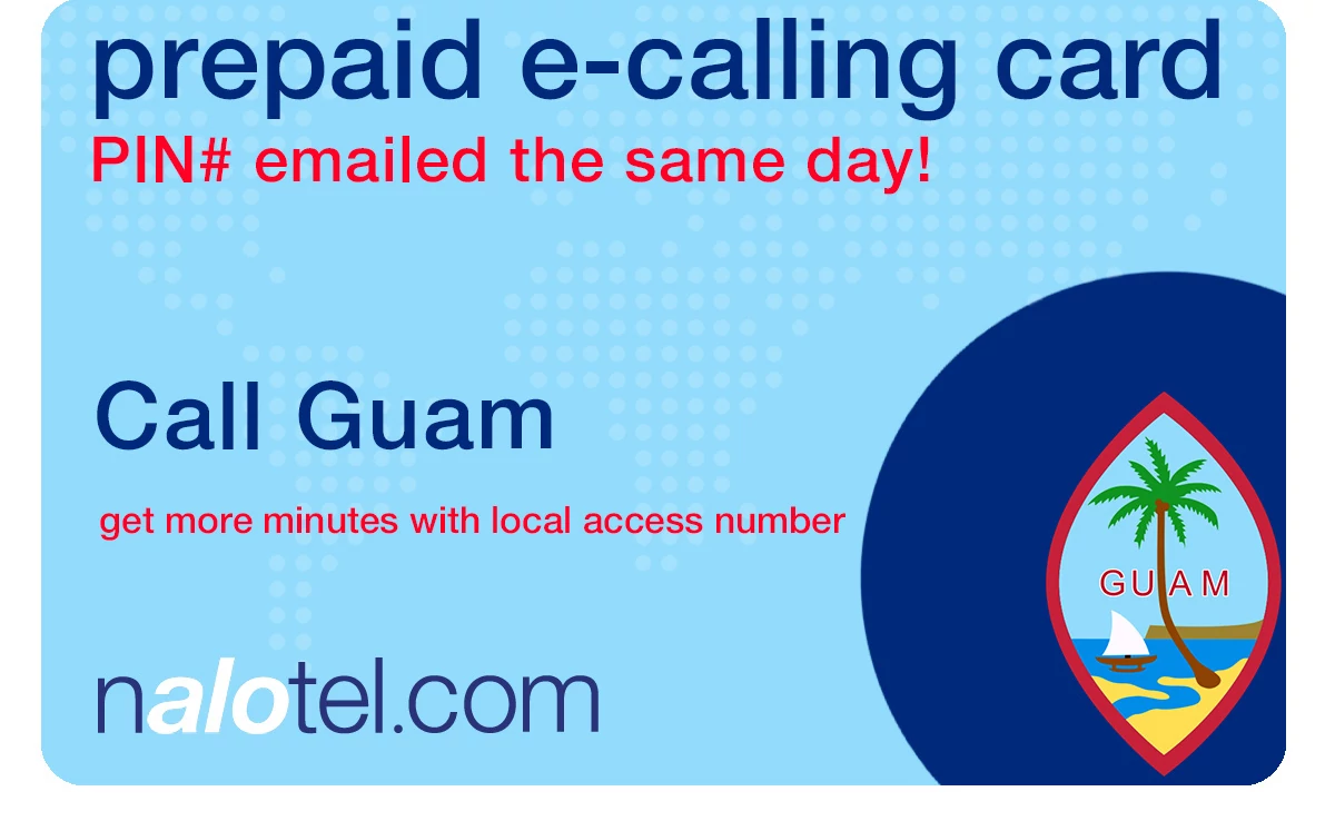 international phone card to guam from USA & Canada