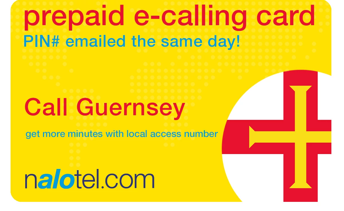 international phone card to guernsey from USA & Canada