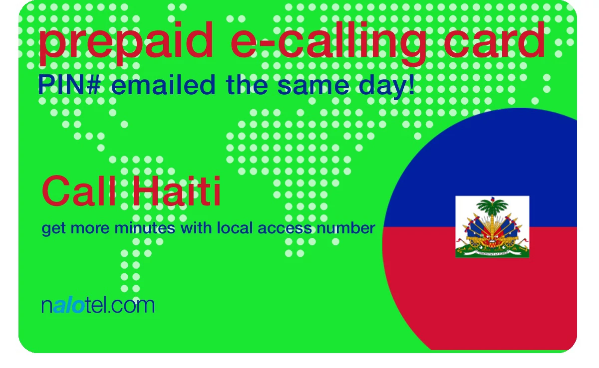 international phone card to haiti from USA & Canada