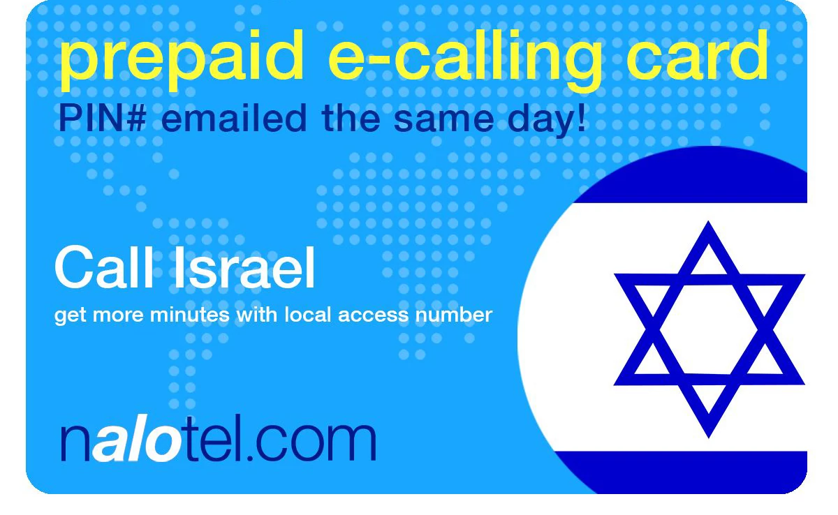 international phone card to israel from USA & Canada