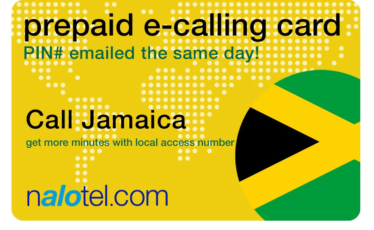 international phone card to jamaica from USA & Canada