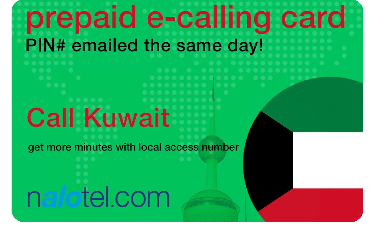 international phone card to kuwait from USA & Canada