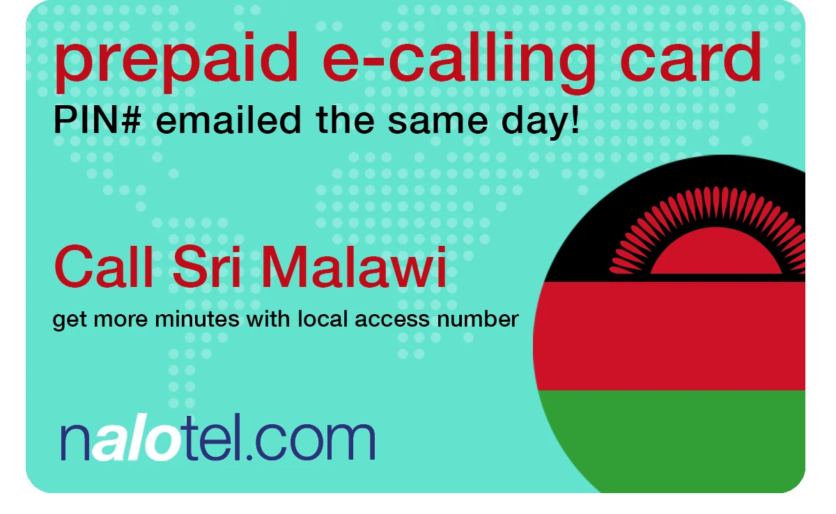 international phone card to malawi from USA & Canada