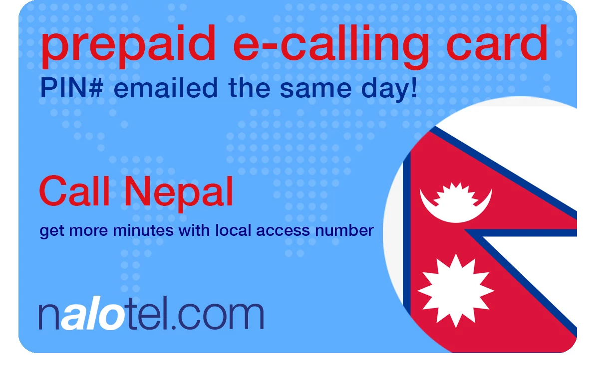 international phone card to nepal from USA & Canada