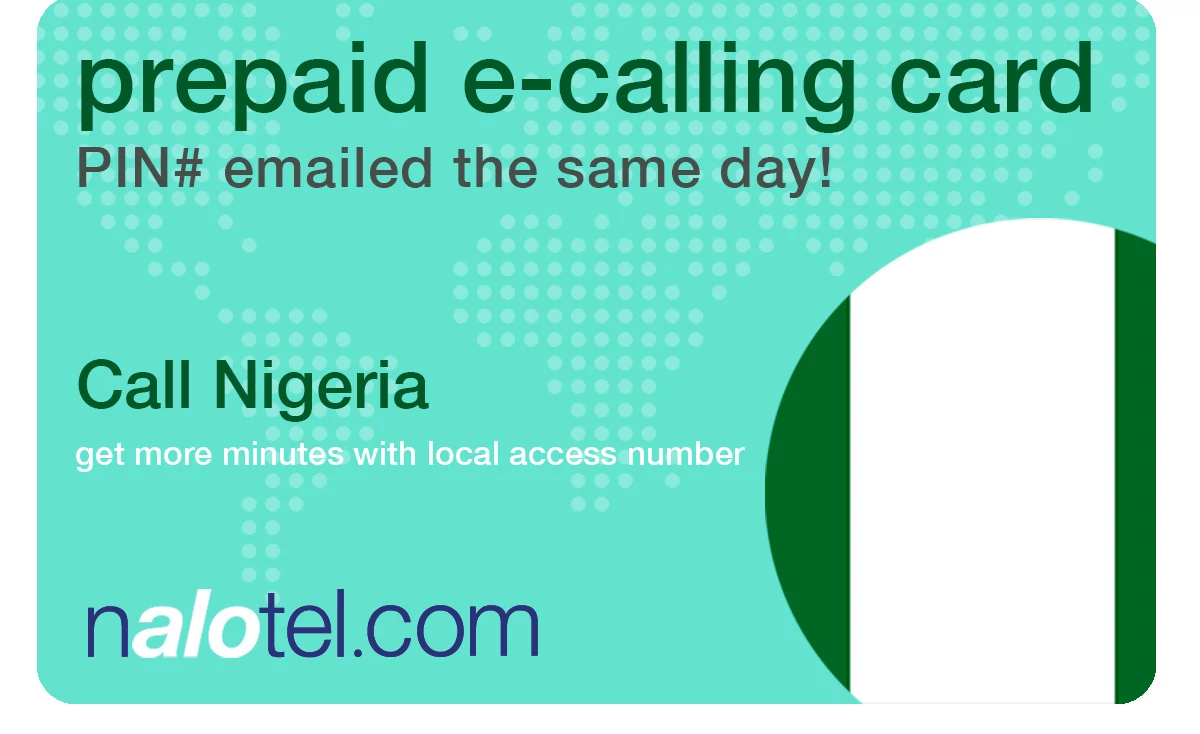 international phone card to nigeria from USA & Canada