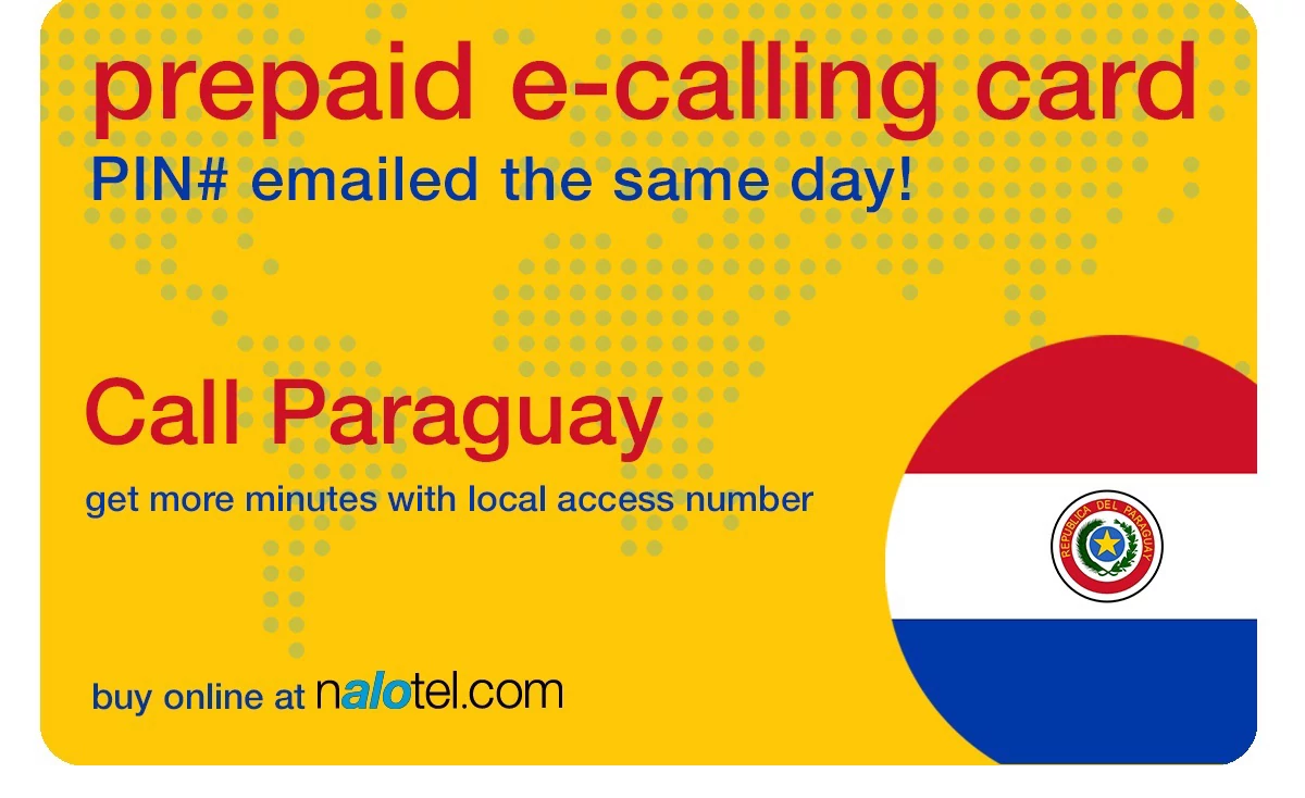 international phone card to paraguay from USA & Canada