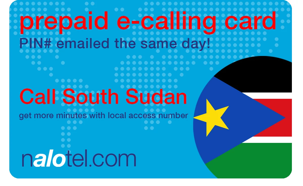 international phone card to south_sudan from USA & Canada