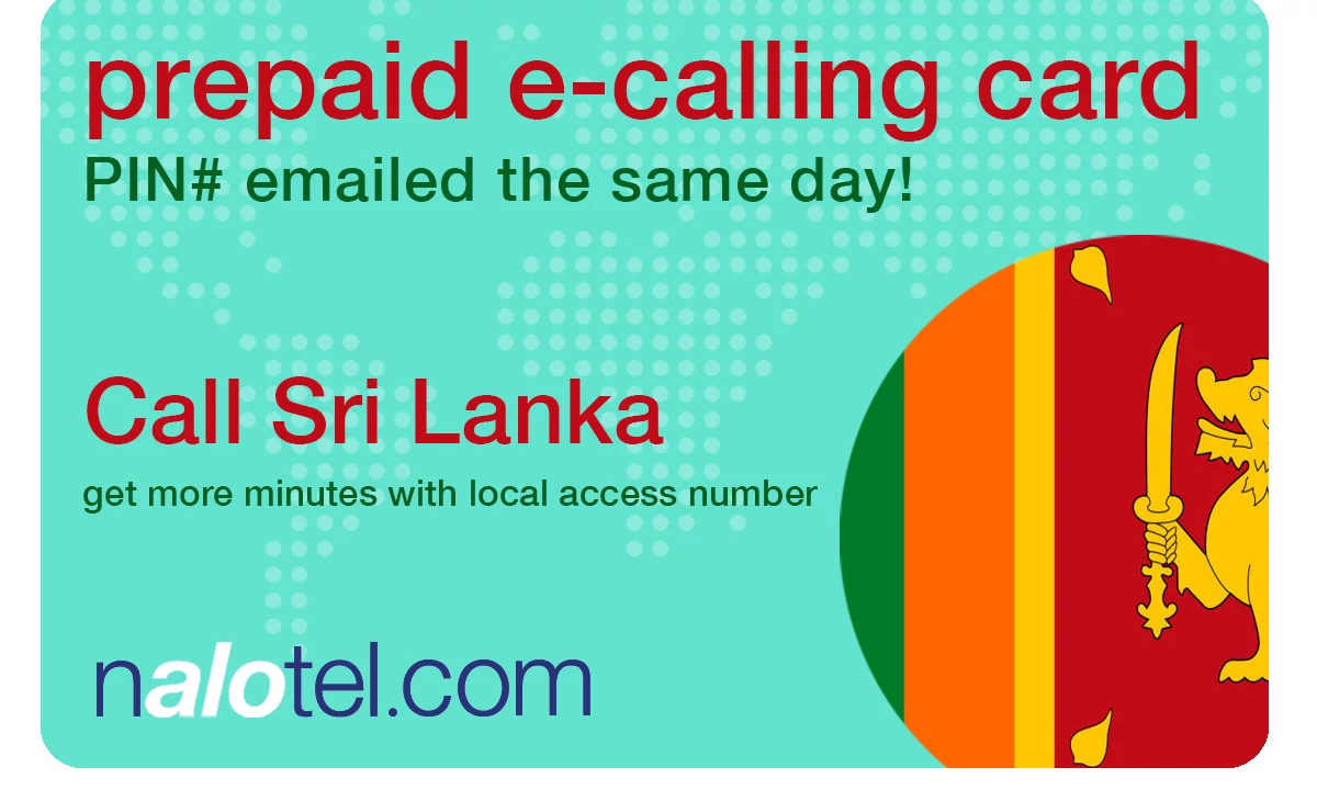 international phone card to sri_lanka from USA & Canada