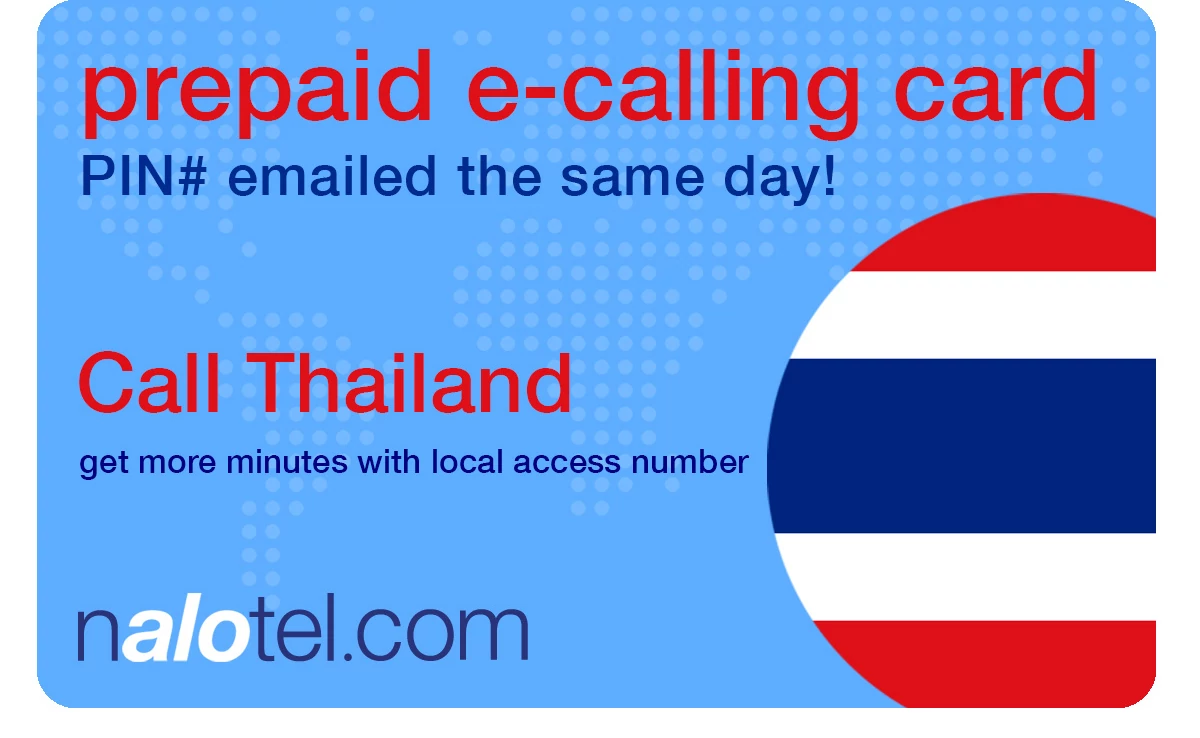 international phone card to thailand from USA & Canada