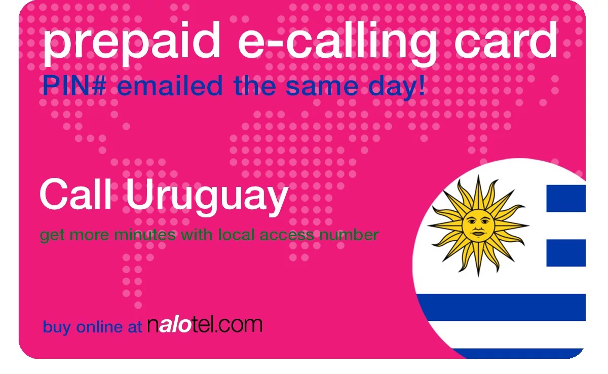 international phone card to uruguay from USA & Canada