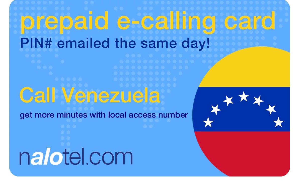 international phone card to venezuela from USA & Canada