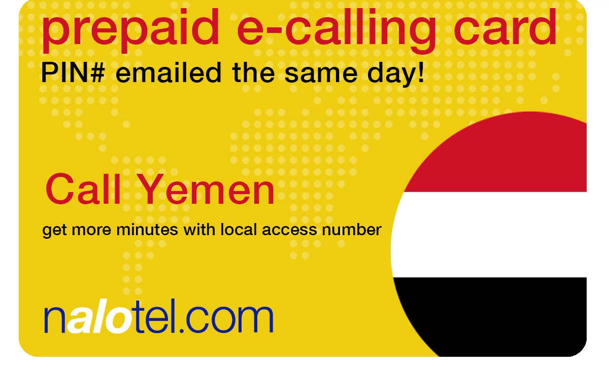 international phone card to yemen from USA & Canada